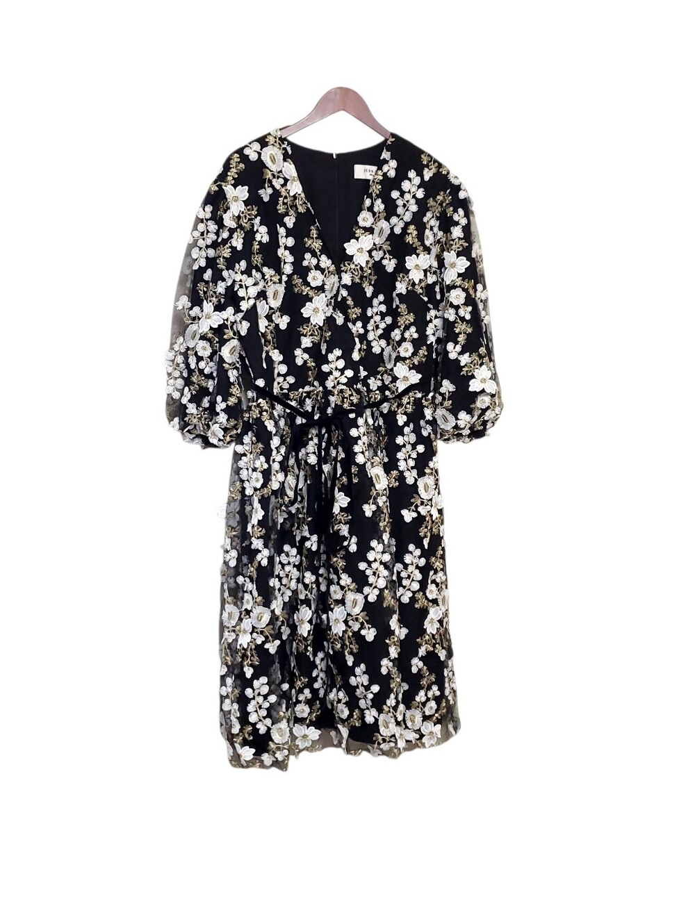 JESSAKAE Black Holly Plus Floral Midi Dress Sz 3X - Picture 2 of 11